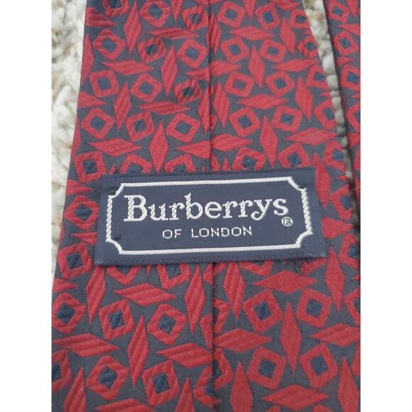 Burberry London Necktie Tie Pure Silk Italy 3.5in - Picture 5 of 8